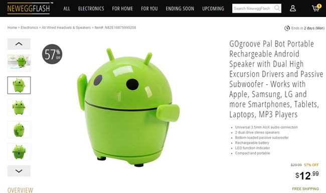 Fotografía - [Offre Alerte] Newegg vend le Président Adorable GOgroove Pal Bot Android-forme Pour 12,99 $ (57% de réduction)